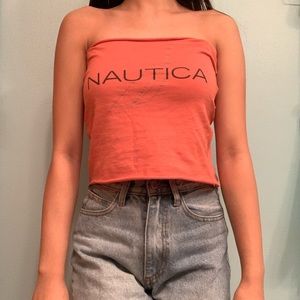 nautica tube top and matching scrunchie